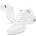 PPQ Women's Jazz Shoes Lace-up Sneakers Modern Dance Shoes Air Cushion Platform Walking Dance Shoes