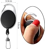 ZHIYE 5 Pcs Retractable Badge Reel Clips Key Belt Holder ID Card 60cm view 3