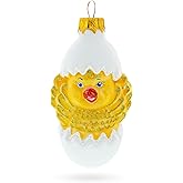 Baby Chick in Egg Glass Christmas Ornament