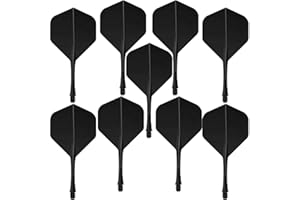 9 Packs Integrated Dart Flights and Shafts,one Piece Accessory 2BA,Standard Shape Anti Break Dart Accessories Kit
