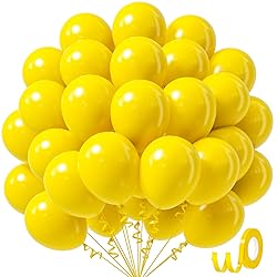 Awenztech Yellow Balloons 12 inch, Yellow Latex