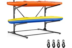 ZSLTLDU Kayak Rack for Outdoor Storage, Kayak Storage Rack, Adjustable Freestanding Kayak Rack Stand Holder for Paddleboard Surfboard for Indoor, Outdoor
