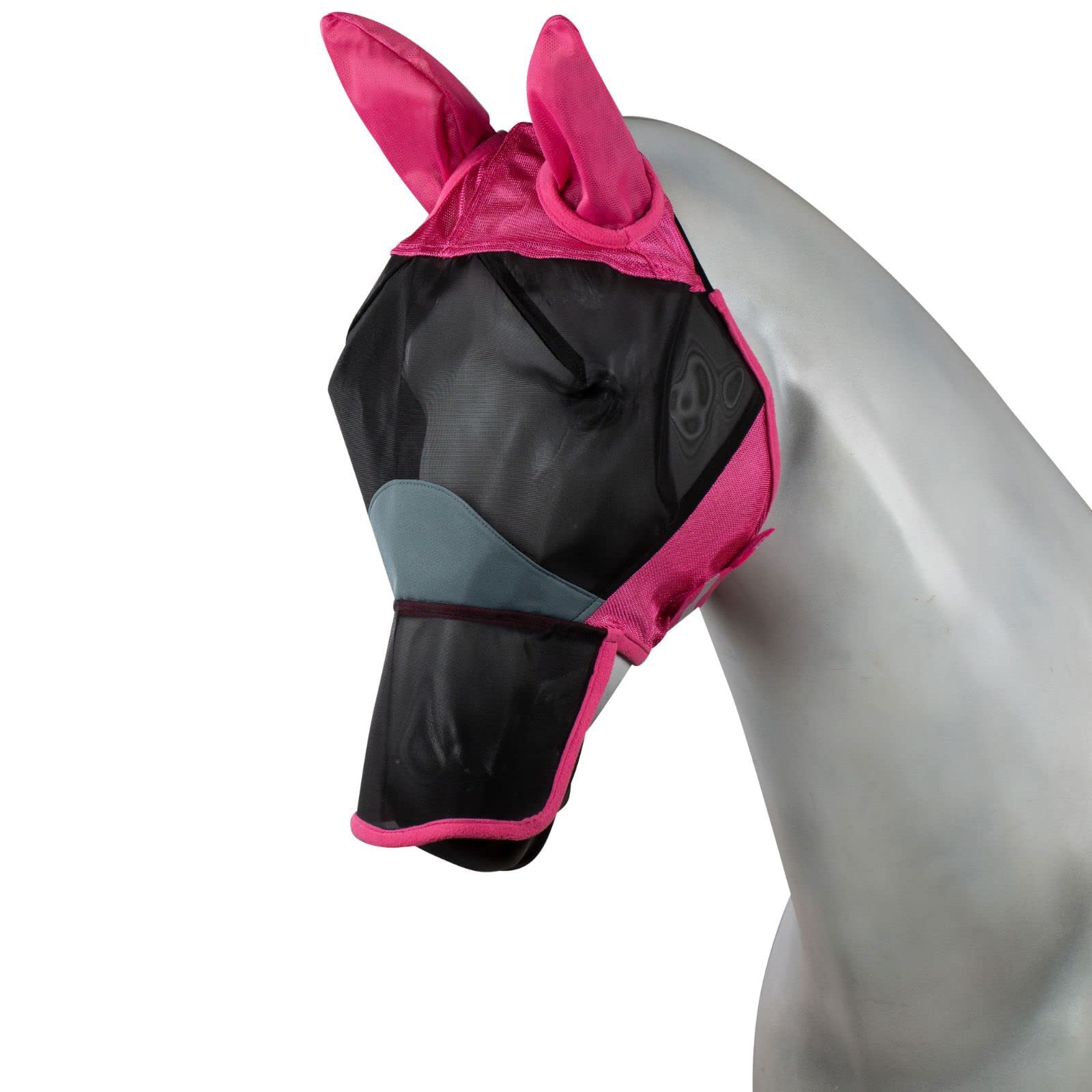 Horze Eira Hood Fly Veil Pony Pink