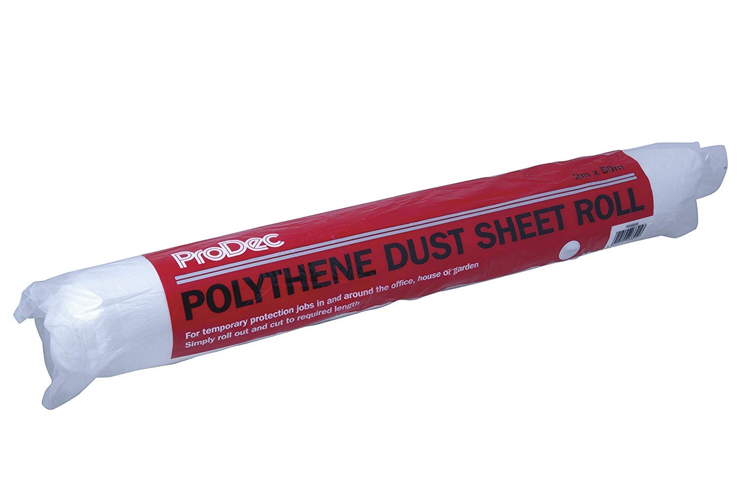 ProDec 100 sqm (4m x 25m) Polythene Dust Sheet Roll, Dustproof and Waterproof Ideal for Covering and Protecting Floors and Furniture from Spills and Splashes When Painting and Decorating
