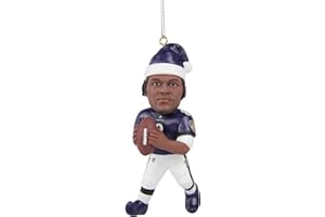 FOCO - NFL 4" Elf Player Resin Xmas Christmas Tree Team Ornament (Lamar Jackson - Baltimore Ravens)