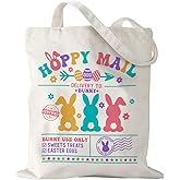 Sldpngo Aesthetic Easter Bunny Tote Bags for Women Mother's Day Easter Birthday Gifts for Friends Sisters