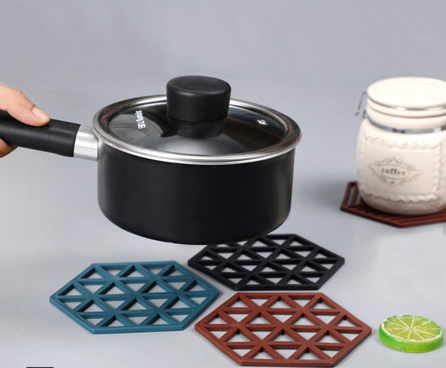 BOBOZHONG Untersetzer 6 Stück SchutzmatteTischmatte Geometrisches ...