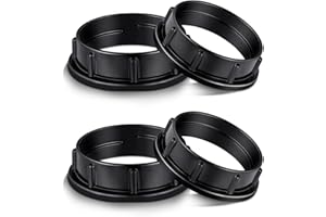 EMNOOTI Aluminum Socket Shade Rings - Medium Base E26, Retaining Rings for Glass Lamp Shades/Light Fixtures, Lock Thread Diameter 1-1/2 Inches