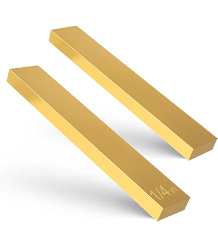 PATIKIL Barre Plate Rectangulaire En Laiton H59 Pour Travaux Manuels, Entretien, Décoration Architecturale électrique, 1,27 X 0,95 X 30,5 Cm, Laiton