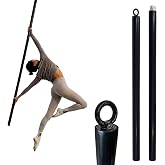 GinGoVoyage Portable Silicone Aerial Flying Dance Pole, 6.6FT/8.2FT/9.8FT | Fitness Tube, Hanging Rotary Steel Dancing Pole, Gym Equipment, For Home And Bar