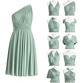 Short Infinity Bridesmaid Dresses Convertible Wrap Midi Multiway Dress