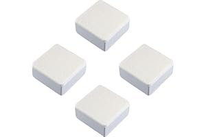 AUXBC 1.2 Inch Self-Adhesive Furniture Riser, Square Carbon Steel Bed Table Sofa Lift Heavy Duty Bed Riser, Adds 1.2 Inch Height with Felt Pad (4Pcs/White)