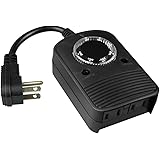 ECOPlugs Outdoor Light Timer Outlet waterproof, Christmas Lights Timer Outlet Switch, Electrical Outlet Timers Programmable O