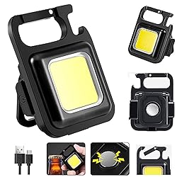 Ivylovme Mini COB Keychain Light, Rechargeable