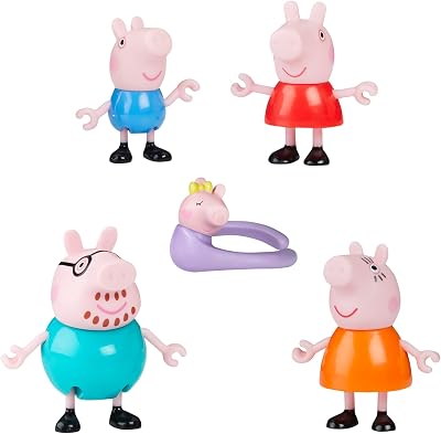 Peppa Pig Peppa’s Family Figure Set 5-Pack Peppa George Mummy Daddy Evie