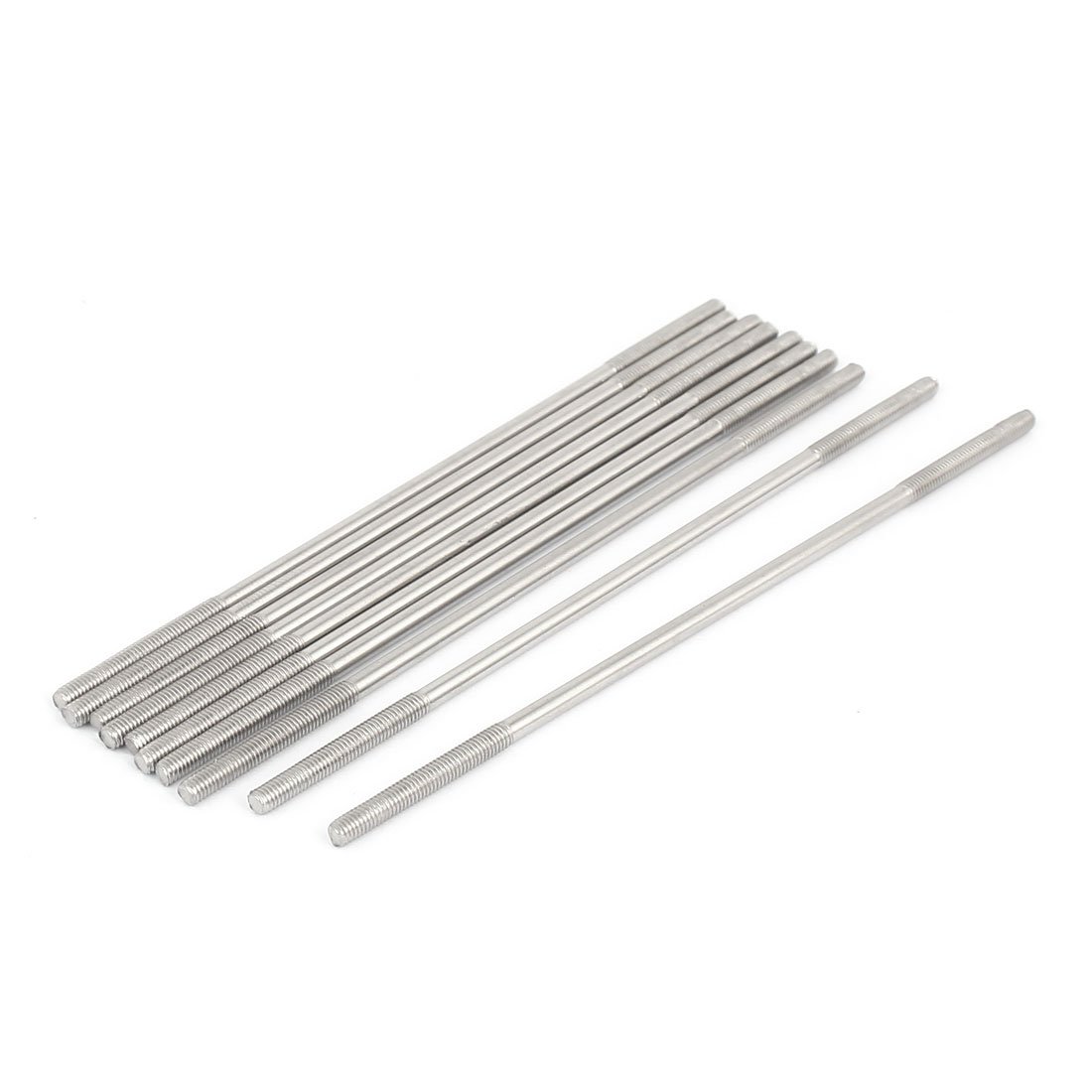 sourcingmap M3x110mm 304 Stainless Steel Double End Threaded Stud Screw Bolt 10pcs