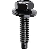 OAUTOO 30pcs 1/4"-20 X 1 Hex Head SEMS with Dog Point Body Bolts for Chrysler 6025329