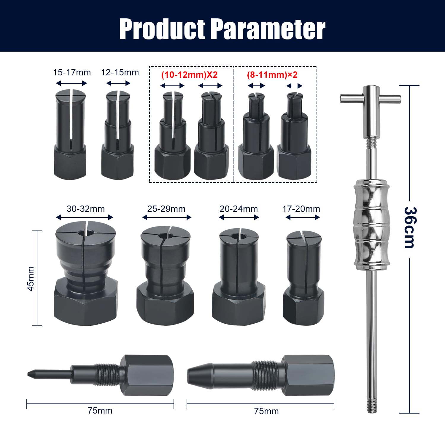 Mua LainKeen 13pcs Blind Hole Collet Bearing Puller Set, Internal ...