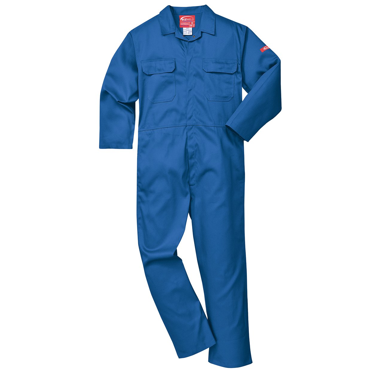 Portwest BIZ1 Mens Heat Flame Resistant Welding Overalls Bizweld FR Protective Boiler Suit Work Coveralls Durable Workwear Mechanics Warehouse Garages Royal Blue, 3X-Large