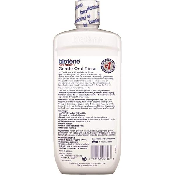 BIOTENE MOISTURIZING ORAL RINSE,MILD MINT, 16 FL OZ (PACK OF 2)