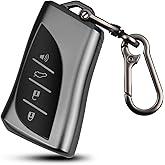 MILD EAST for Lexus Key Fob Cover, Soft TPU Car Key Cover Compatible With 2018-2025 ES250 ES350 GX550 LX600 LS500 LC500h NX300h RX350 RX450h UX200, fit for 4 Buttons (Gray)