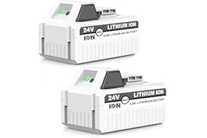 MOCCDOR 2 Packs 6.0Ah 24V Replacement Lithium-ion Battery for Snow Joe + Sun Joe 24V iON+ System, Compatible with Snow Joe 24VBAT-LTX 24VBAT-LTW 24VBAT-LTE 24VBAT 24V-X2-SB18 24VBAT-XR and More