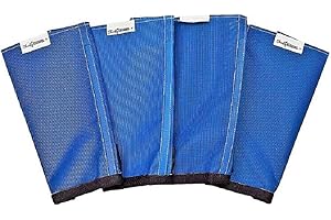 SHOOFLY Horse Leggins, Patented Loose Fitting Boots, Breathable Plastic Mesh (Blue/Yearling)