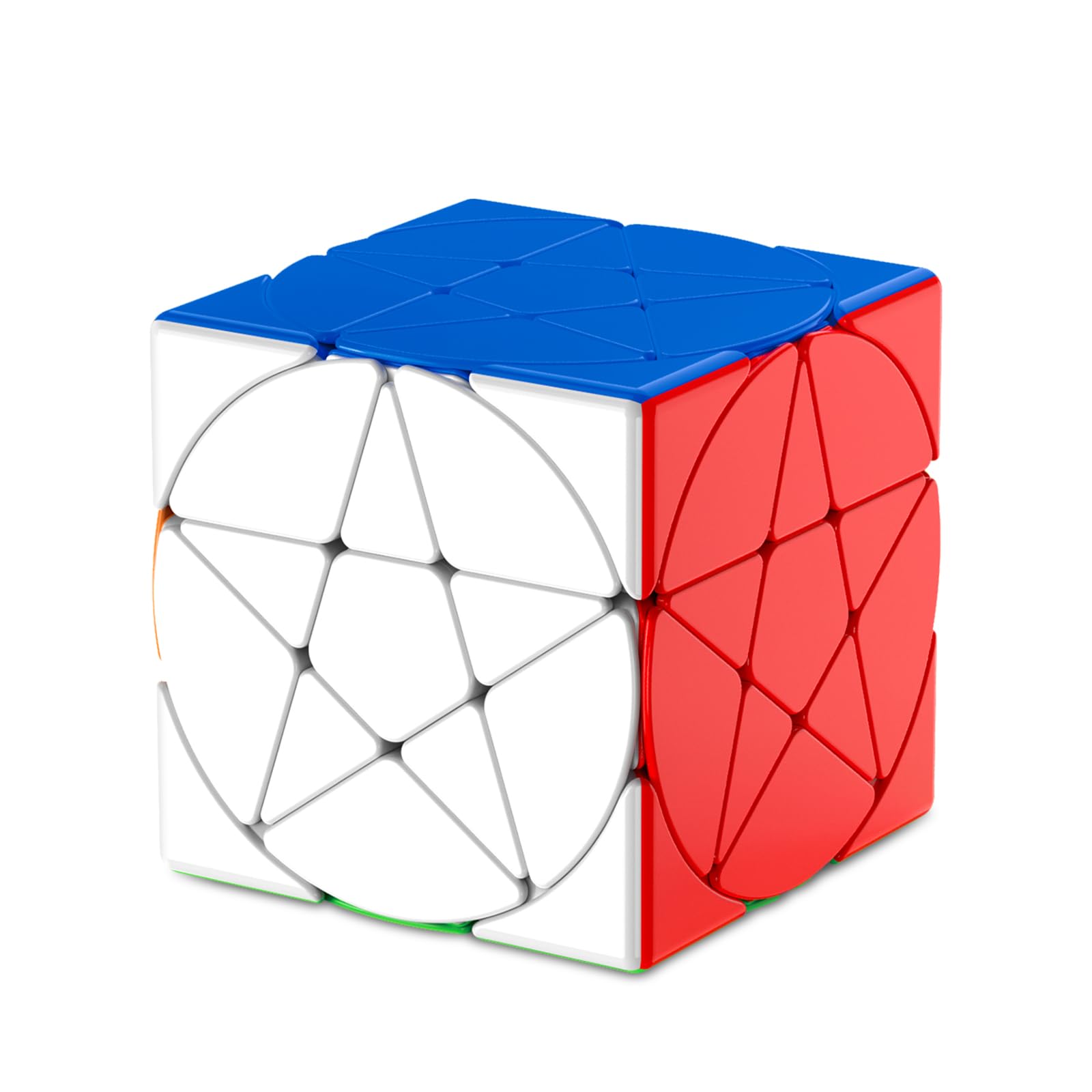 ROXENDA Irregular Star Cube Stickerless Speed Cube - Smooth Twist Puzzle Magic Cube for Kids & Adults, Educational STEM Toy, Cubing Classroom (Stickerless)