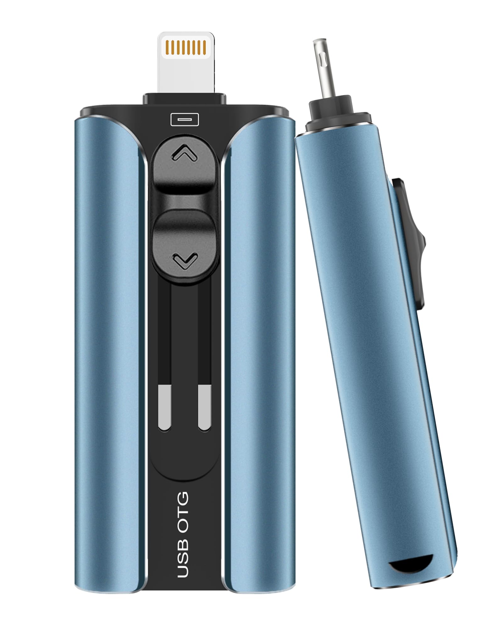 Photo 1 of MFi Certified Flash Drive 256GB for iPhone Thumb Drive Photo Stick, High Speed USB Memory Stick iPhone Flash Drive for Photos Videos, External Storage Jump Drive for iPhone/iPad/Android/PC (Blue)