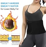 ACWOO Waist Trainer for Women Men Adjustable Sauna Sweat Belt view 4