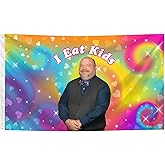 I Eat Kids Flag 3x5 Ft Funny Flag with 2 Brass Grommets for Indoor Outdoor Room College Dorm Bedroom Wall Decor
