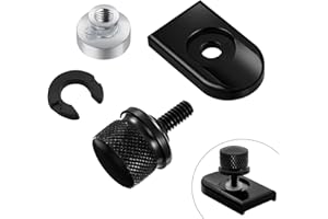 PBYMT Rear Seat Bolt Quick Release Seat Tab Cover Screws Hardware Kit Compatible for Harley Road King Street Electra Glide Dyna Softail 1997-2025