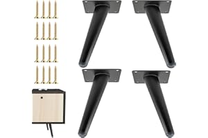 boyiksh 6 Inch Furniture Legs, Set of 4, Mid-Century Style Metal Replacement Legs for Chairs, Sofas, Cabinets, Tables, and DIY Projects