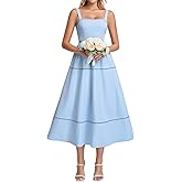 KUTUMAI Floral Corset Midi Dress Flowy Summer Tea Party Wedding Guest Dresses for Women 2026