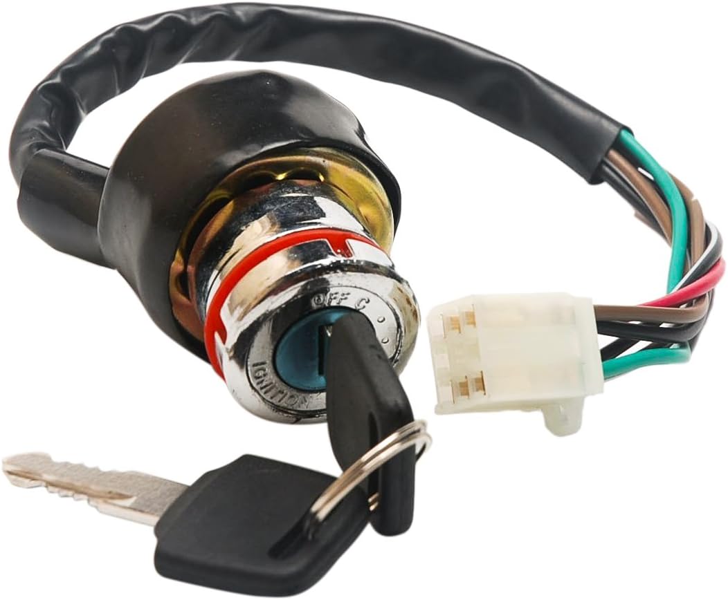OxoxO Ignition Key Switch 6 Pin 50CC 70CC 90CC 110CC 125CC Compatible with Falcon Roketa Atv Dirt Bike Pocket Bike