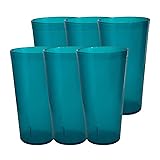Party Outlaw Teal Plastic Cup Tumblers 6 Pc 24oz