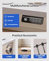 Devoko Electric Standing Desk 120x60cm Height Adjustable Home Office White view 7