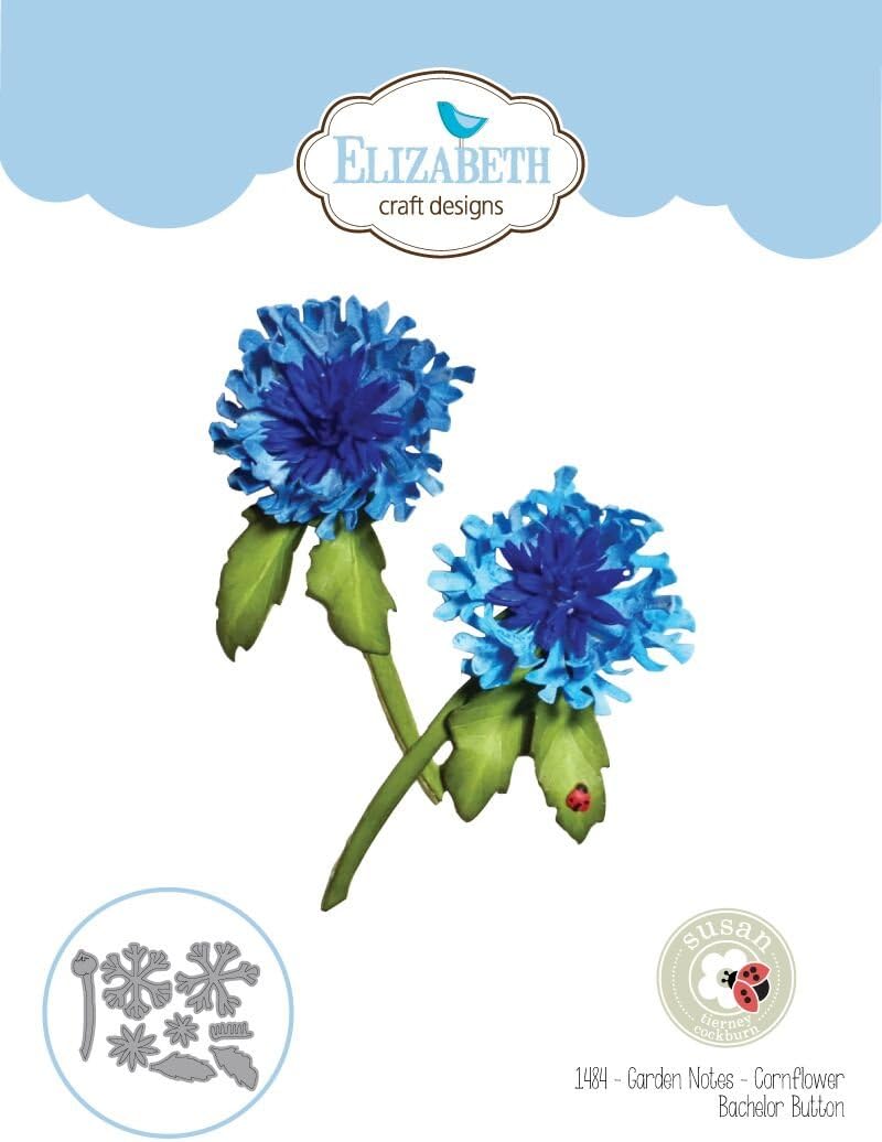 Susan's Garden Notes Craft Die - Cornflower Bachelor Button