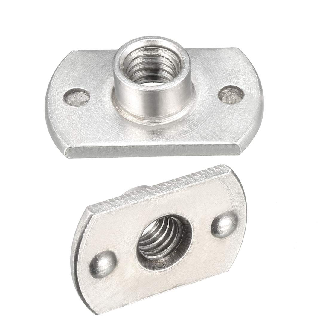 Photo 1 of uxcell M6 Carbon Steel Slab Base T-Shaped 2 Projection Weld Nuts Pack 