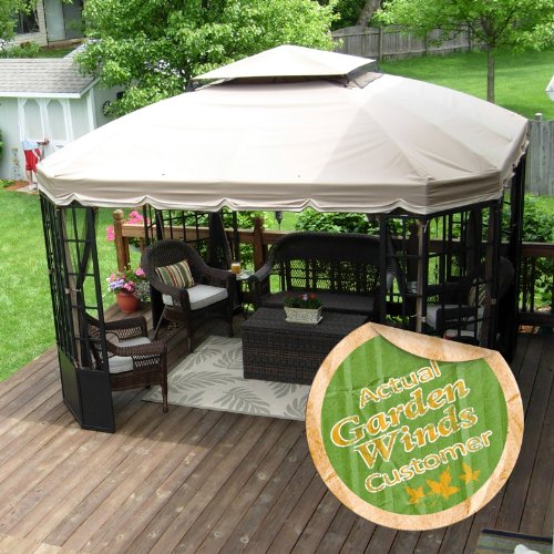 Garden Winds Replacement Canopy for Sears and Kmart Bay Window Gazebo