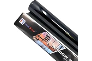 RockRose Charcoal 2PLY Premium Carbon 35% VLT Car Tint 24 in x 15 FT Professional Window Tint Heat, UV, and IRR Block Tint for Cars or Building Adhesive Film Easy Shrink, Plotter Friendly