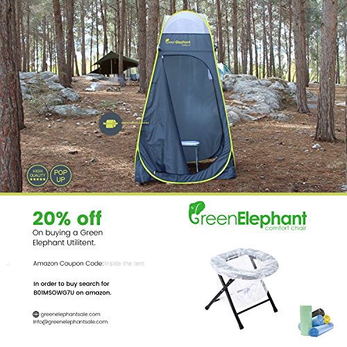 Green Elephant Utilitent Privacy Pop Up Tent Portable Camping, Toilet