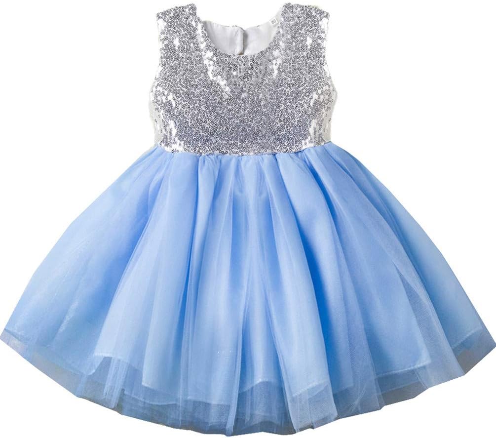 Princess Tulle Tutu Girl Dress Wedding Pageant Party Baby Dresses Age 3-9 Years
