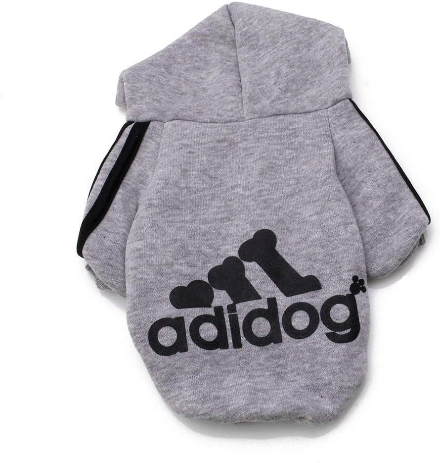 Trudz PET Adidog Hoodies, Rdc Pet Fleece Dog Clothes, Apparel, Basic Hoodie Sweater, Cotton Jacket Sweat Shirt Coat for Small Dog, Puppy, Medium Dog, Cat