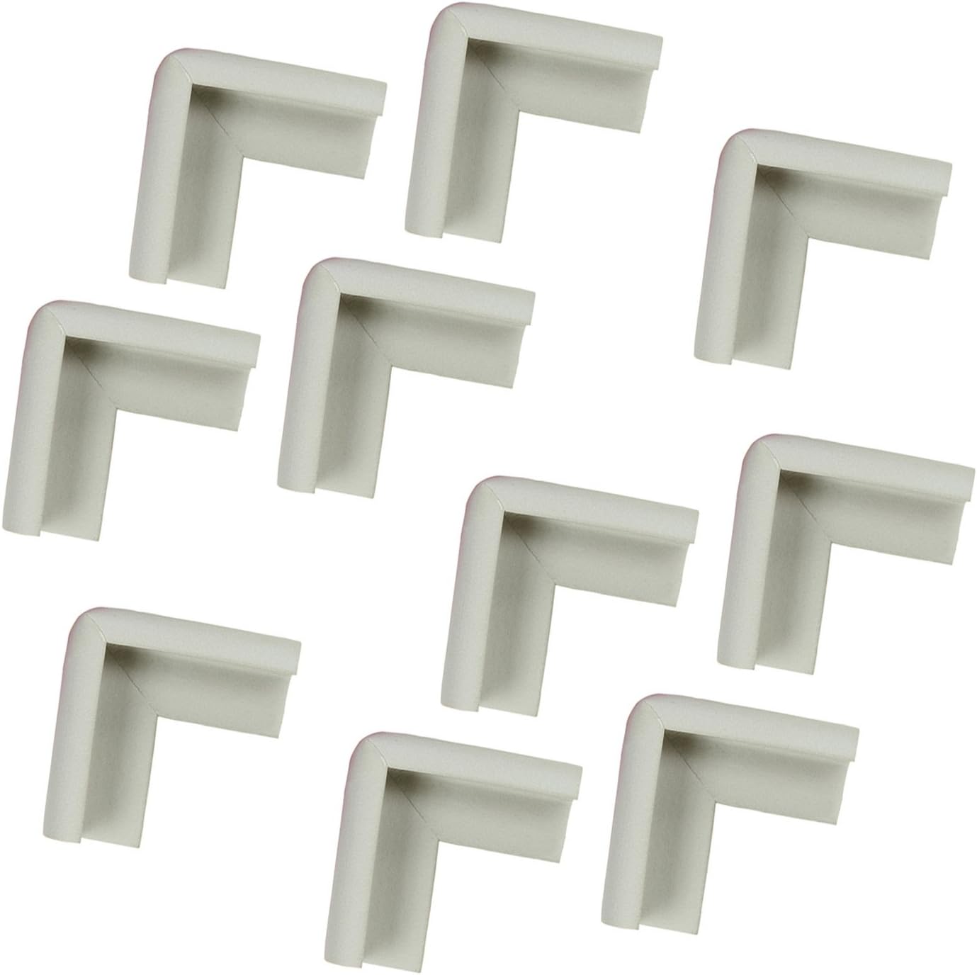 10pcs Flexible Rubber Cushion Table Corner Guard Sharp Corner Cushion Mirror Corner Protector Grey
