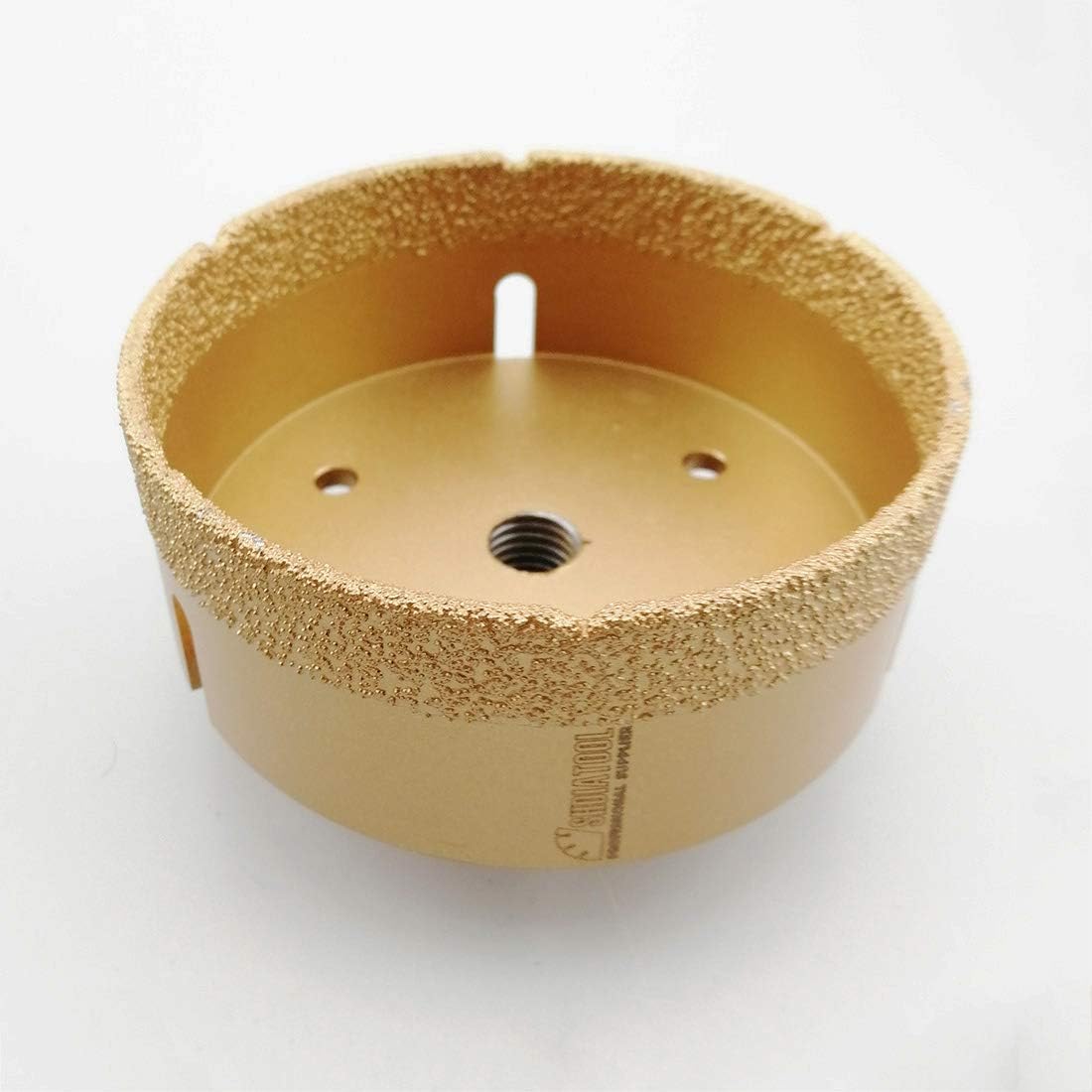 SHDIATOOL Diamond Drill Core Bit Diameter 100mm for Porcelain Tile Granite Marble Dry Drilling, Golden - Image 4