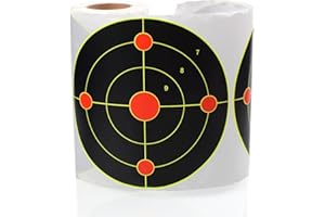 SKLK-SEL 100 Pack Splatter Targets, 6 Inch Splash Reaction Target Paper Stickers with Yellow Effect for BB Guns, Airsoft Guns, Softball Guns, Rifles Indoor and Outdoor Shooting Ranges
