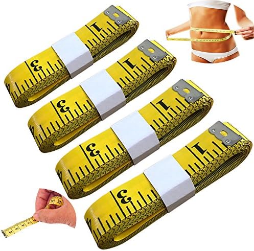 4pcs Soft Tape Measure Measuring 300cm/120 Inch Double-scale Body Weight Loss Medical Body Measurement Sewing Tailor Flexible Cloth Ruler Dressmaker Ruler Tape Measures