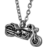 FCZDQ Motorcycle Cremation Jewelry Ashes Pendant Urn Necklace Memorial Keepsake