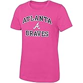 MLB Girls 7-16 Team Classic Heart & Soul Pink Graphic Team T-Shirt